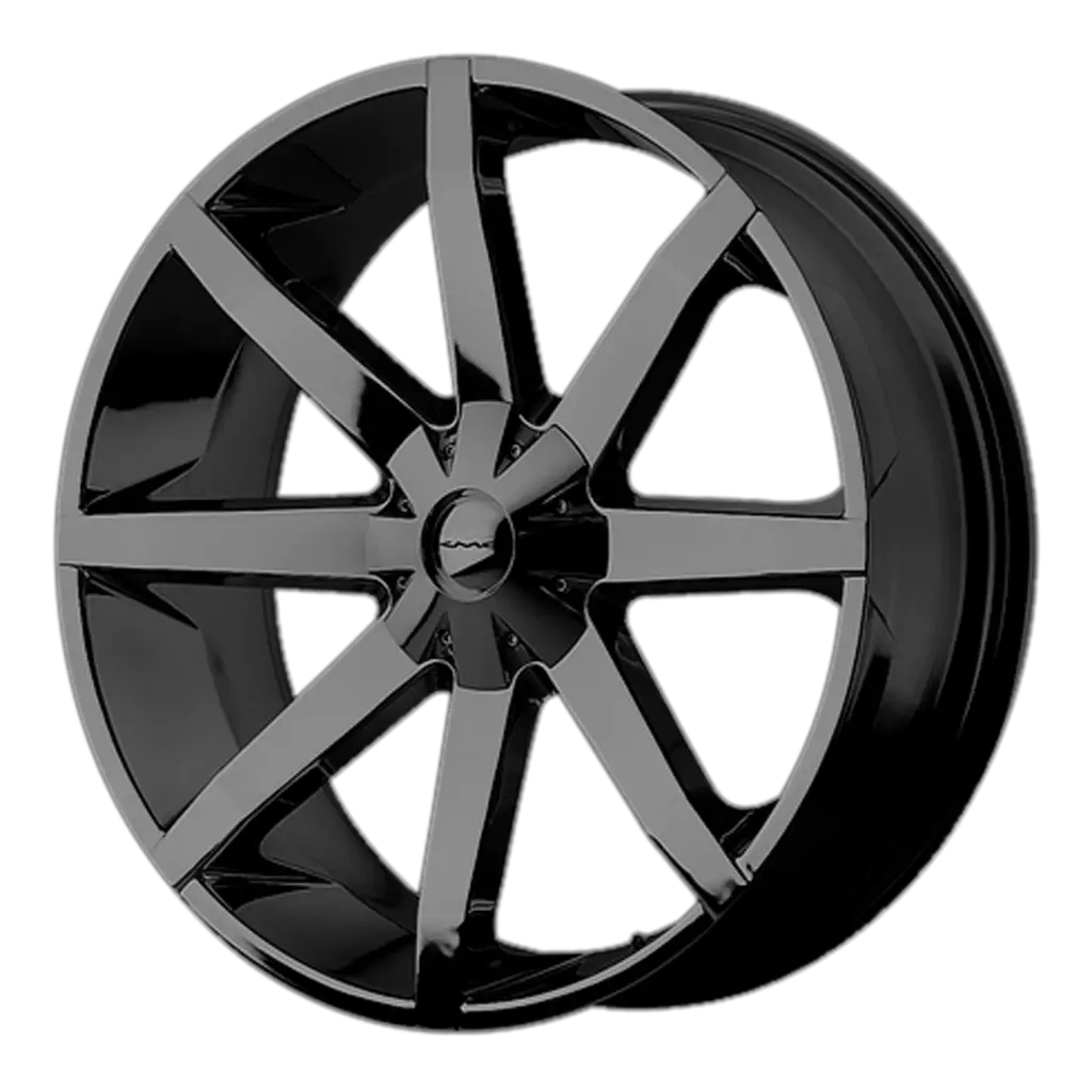 Shiny Black Alloy Car Wheel with Stylish Design