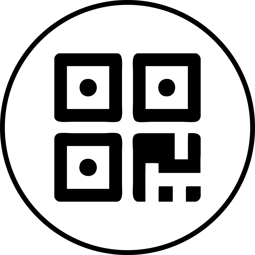 Black QR Code Symbol for Digital Use