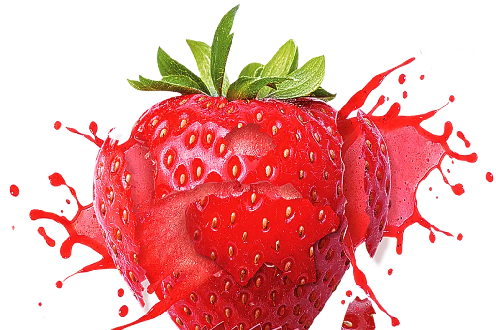 Strawberry with Splash Effect