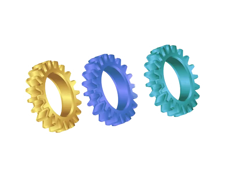 Colorful Mechanical Gears