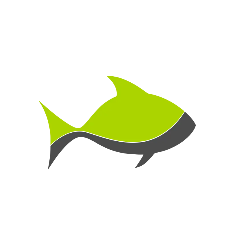 Minimalist Green Fish Icon