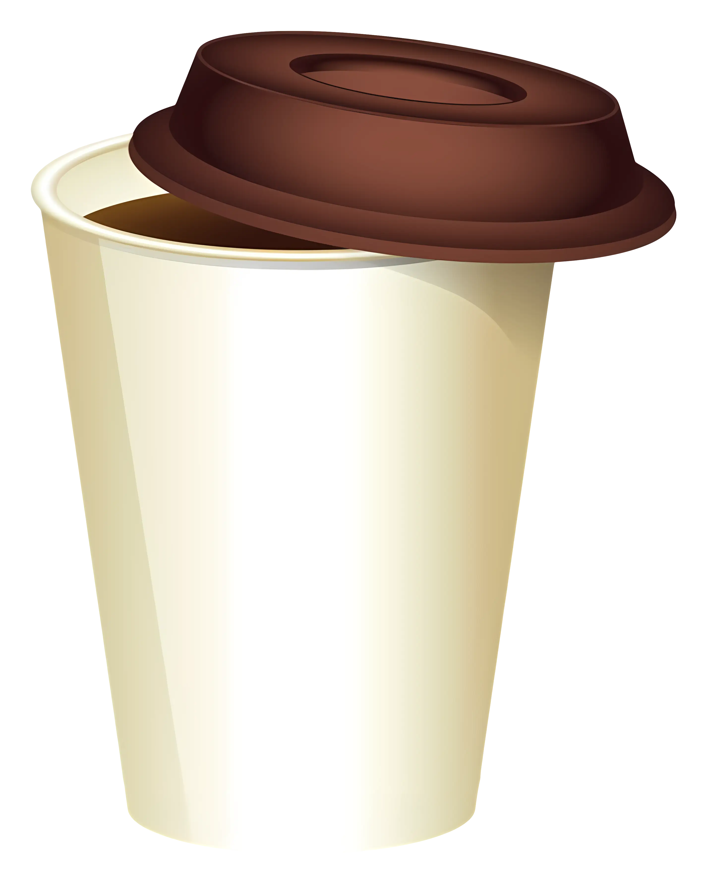 Coffee Cup with Brown Lid