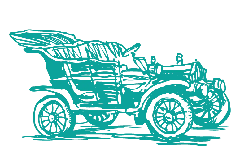 Vintage Car Illustration with Retro Style