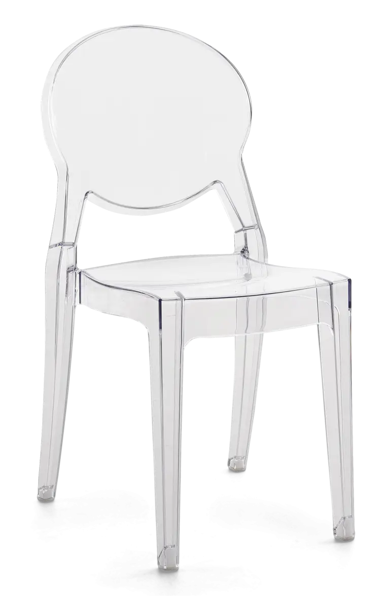 Transparent Plastic Chair in Modern Style
