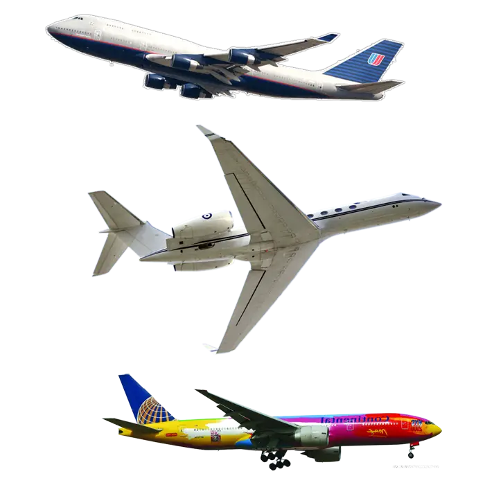 Various Airplanes in Flight