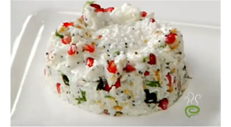 Curd Rice with Pomegranate and Herbs