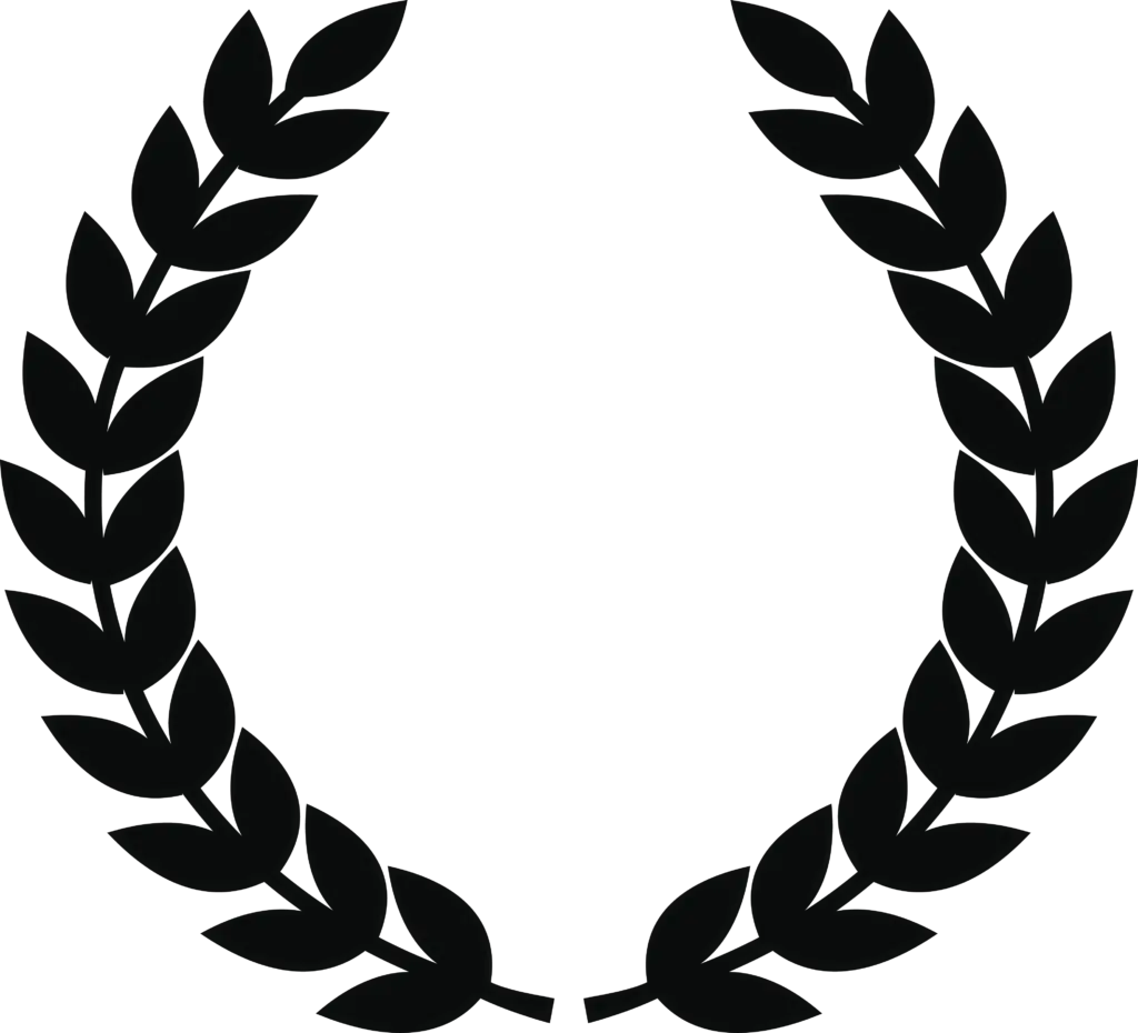 Black Laurel Wreath Symbol