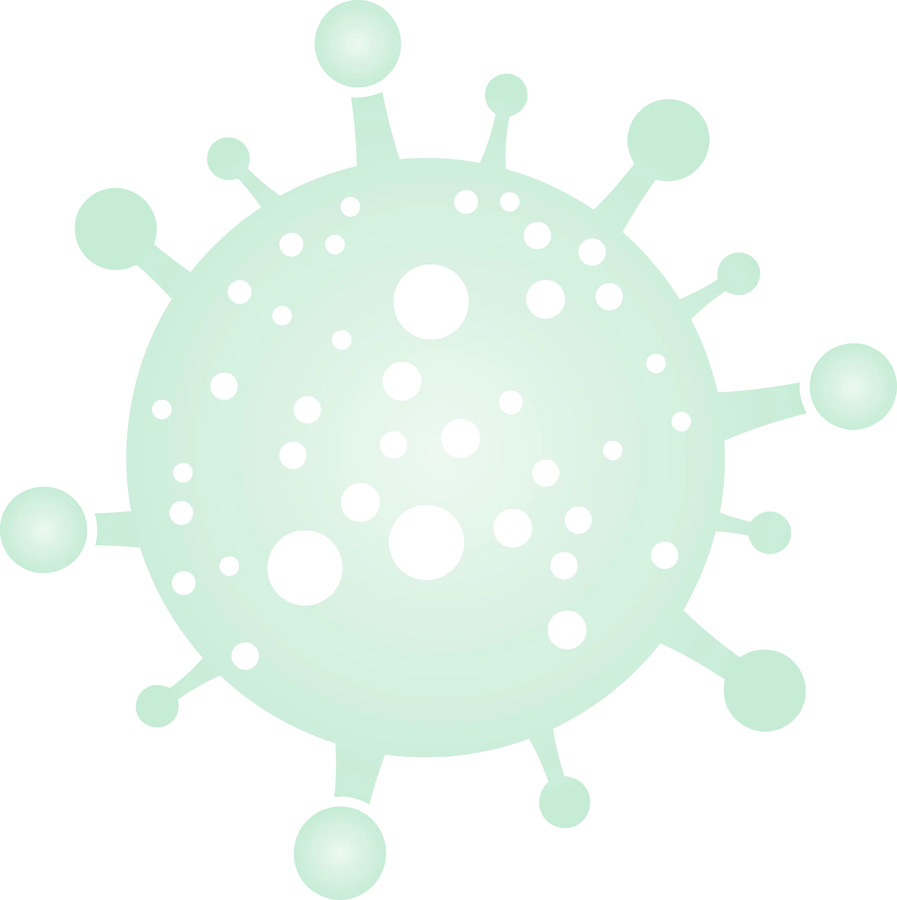 Green Virus Icon Illustration