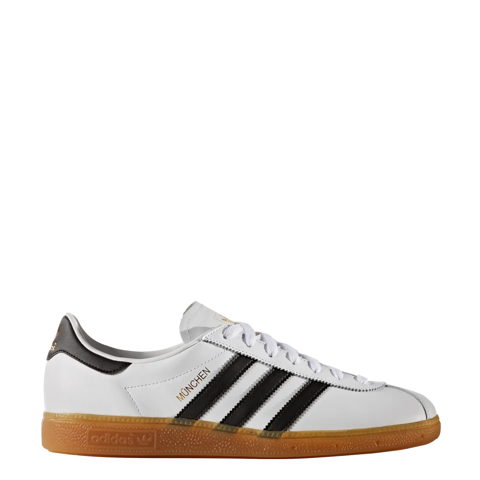 Adidas White Sneakers with Black Stripes