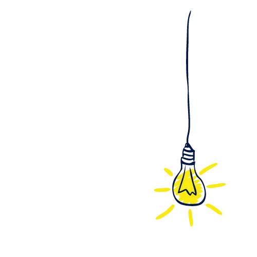 Hanging Light Bulb Doodle Illustration