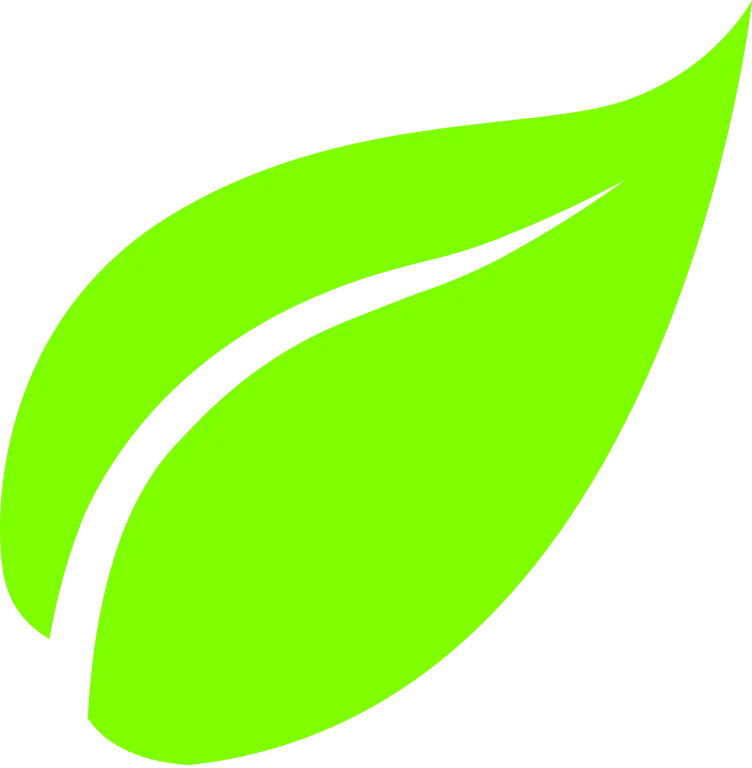Bright Green Leaf Symbol Illustration