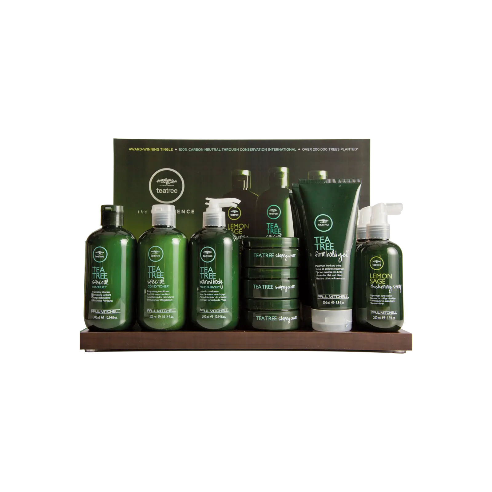 Green Bottles of Beauty Products