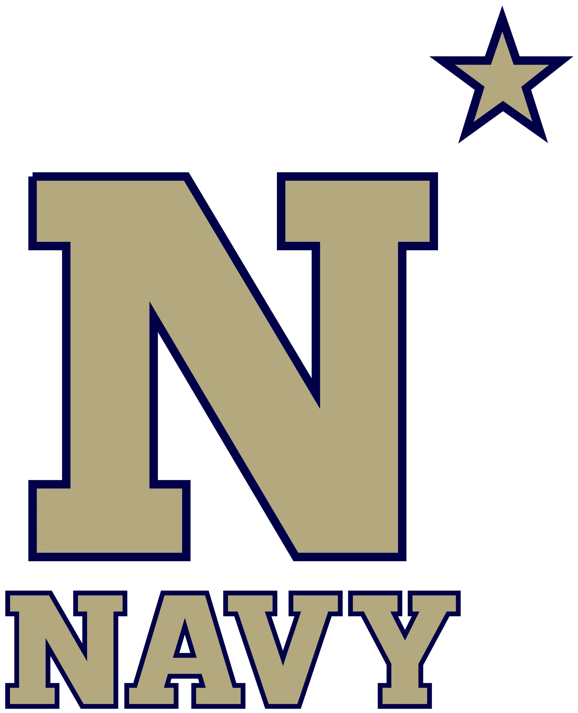 Navy Logo with Star and Bold Typography