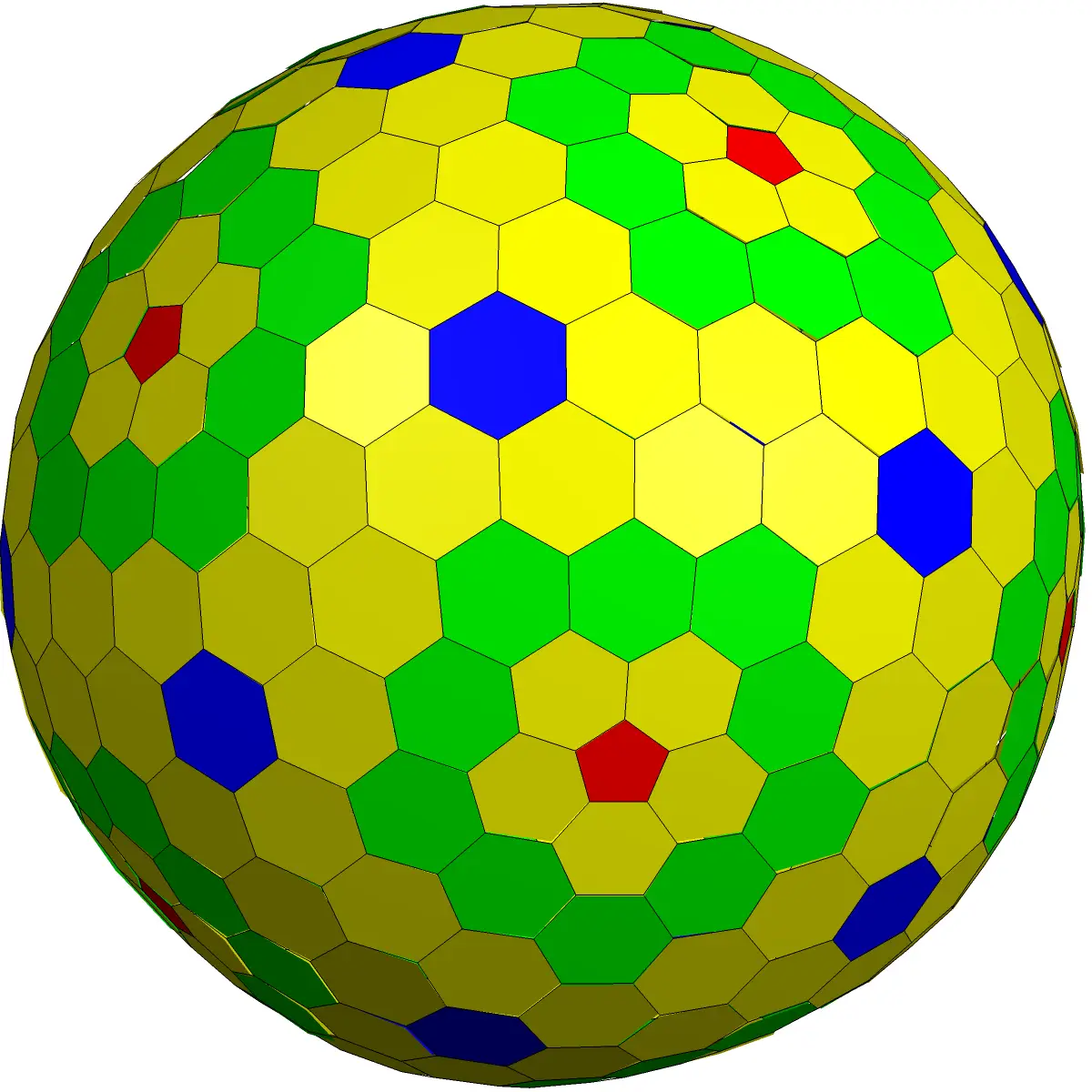 Colorful Hexagonal Sphere Design