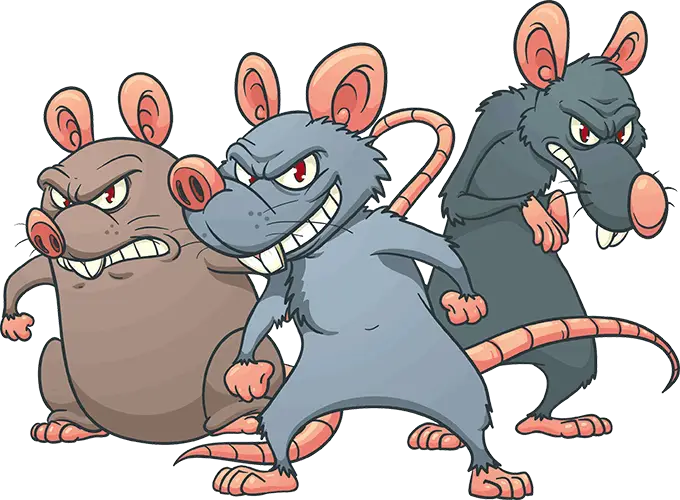 Mischievous Cartoon Rats