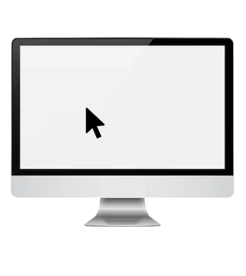 Modern Computer Monitor with Cursor