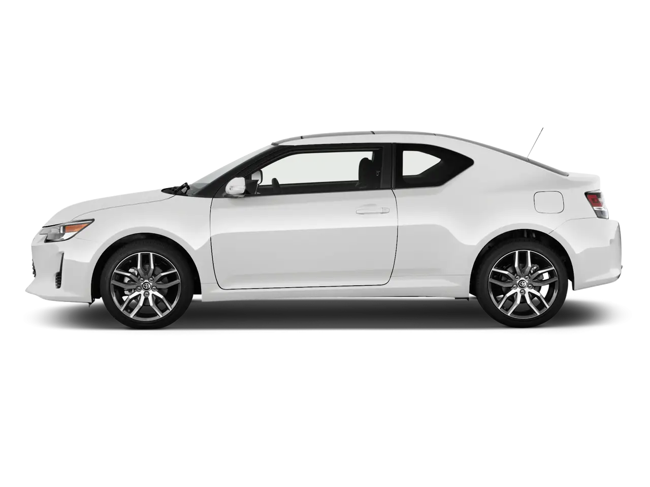 White Coupe Car Side View