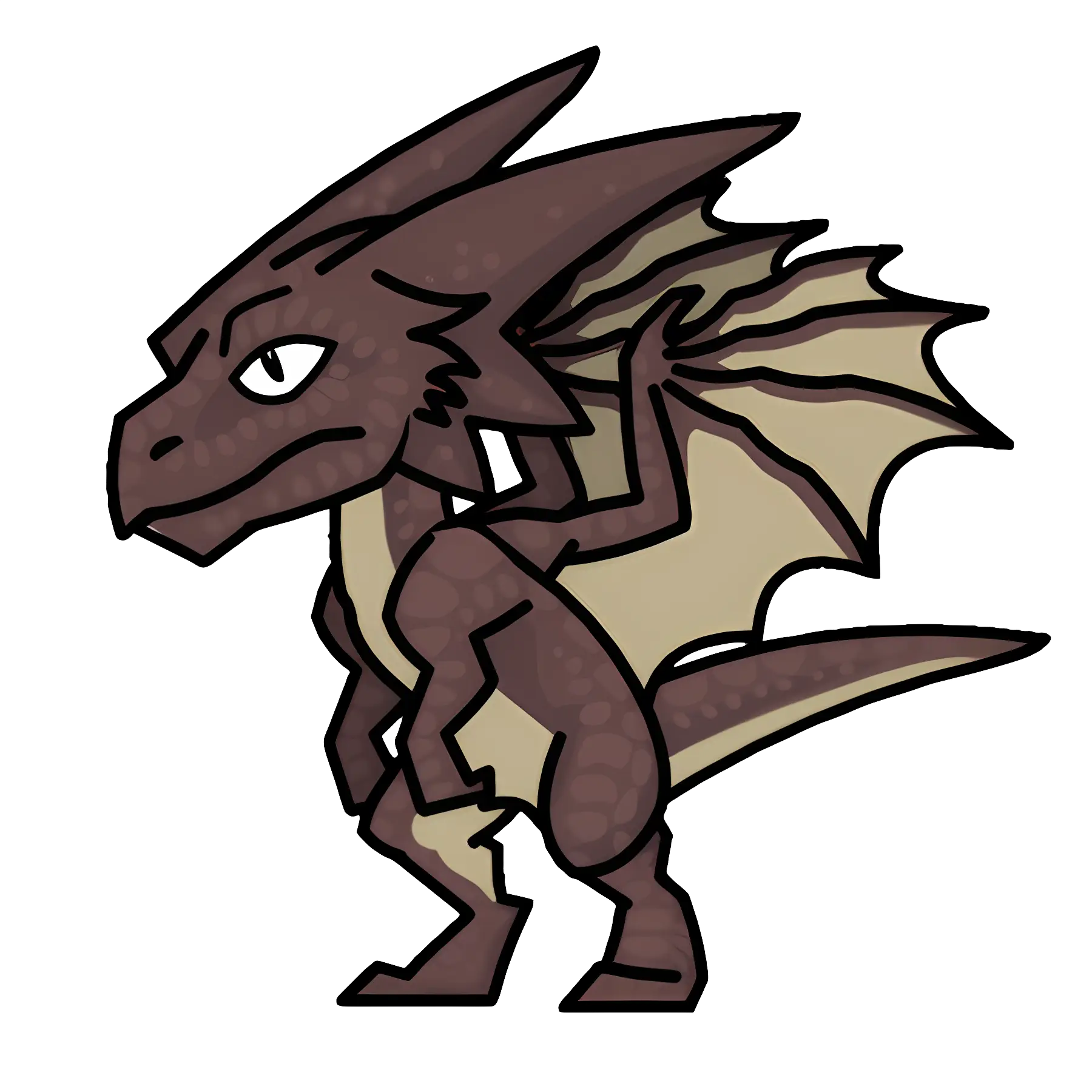 Brown Dragon with Wings