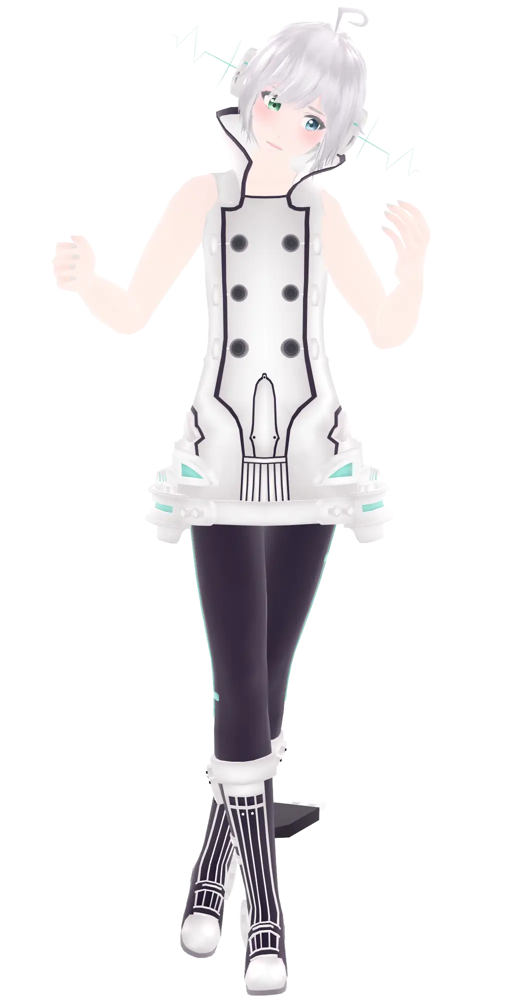Anime Character with White Hair