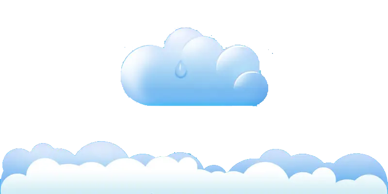Blue Cloud with Droplet