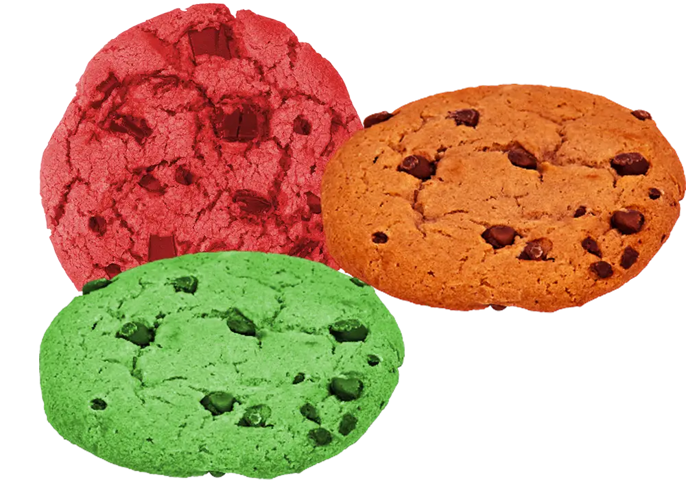 Colorful Chocolate Chip Cookies