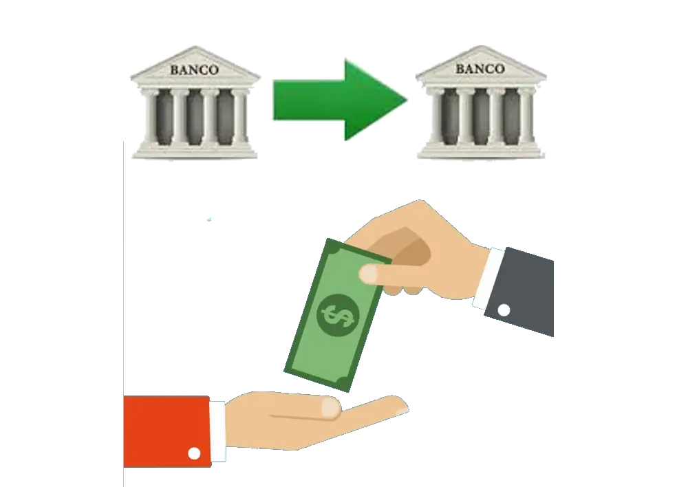 Bank Money Transfer Illustration