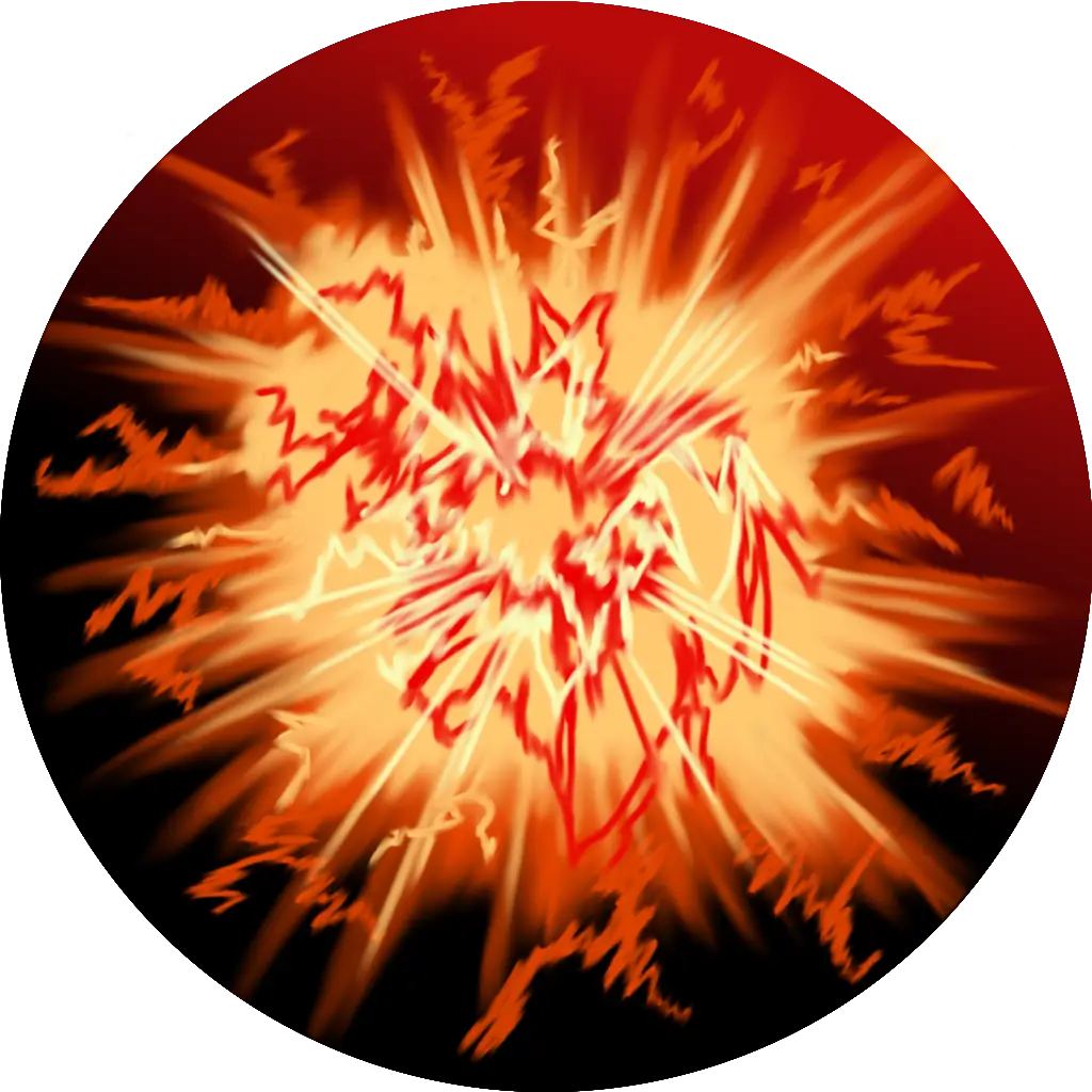 Fiery Explosion Abstract Art