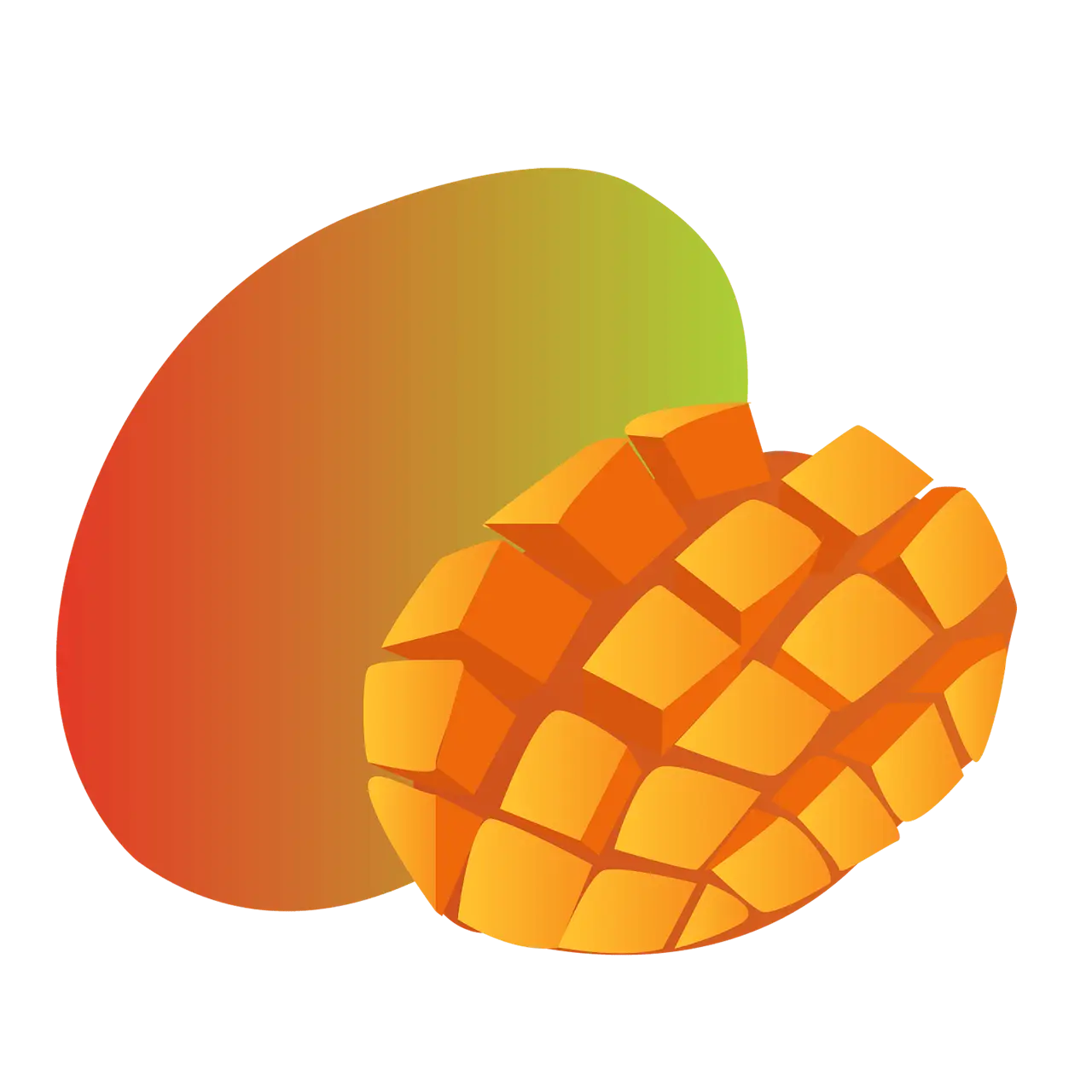 Fresh Ripe Mango Fruit Illustration
