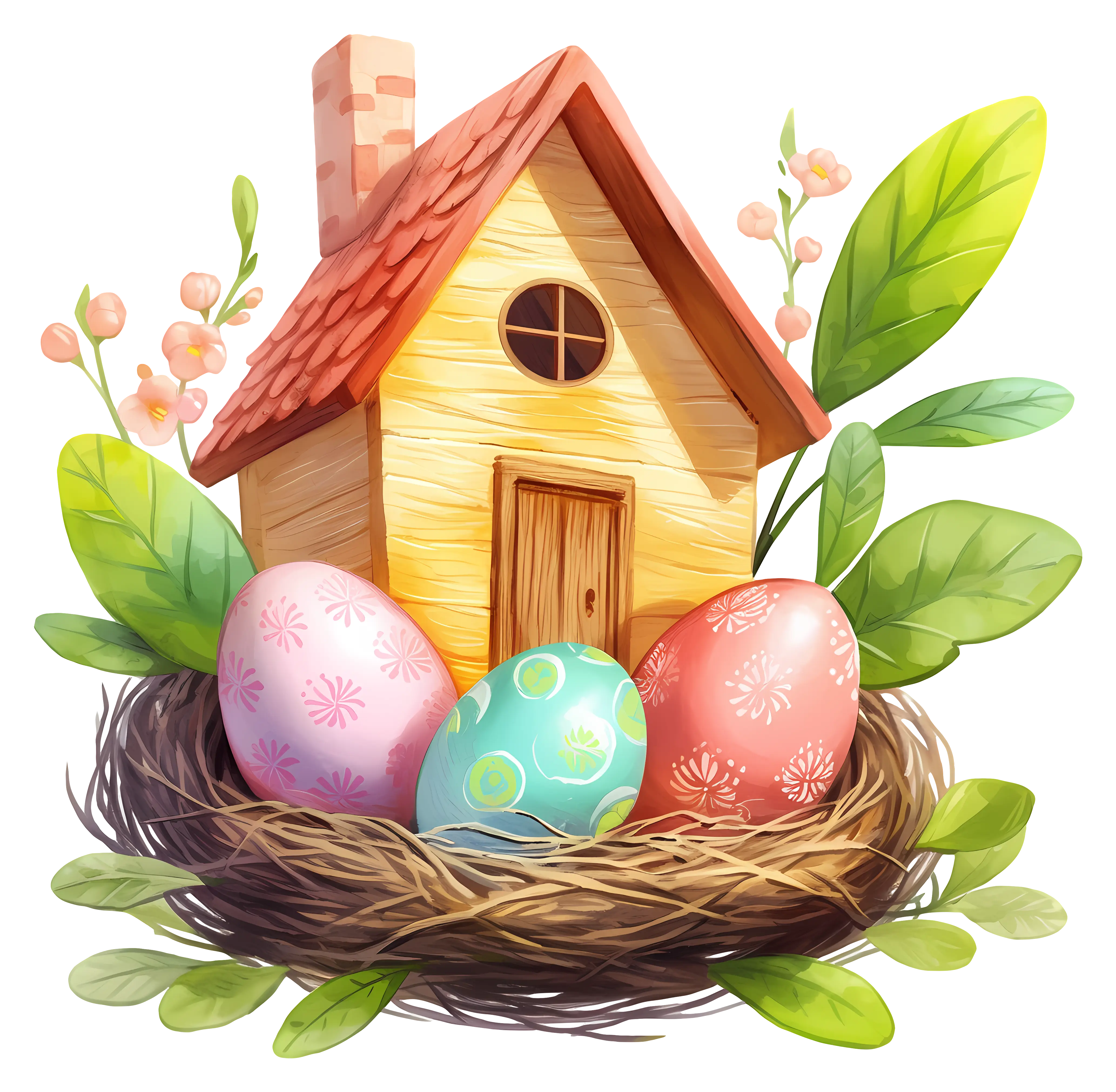 Easter Eggs in a Nest