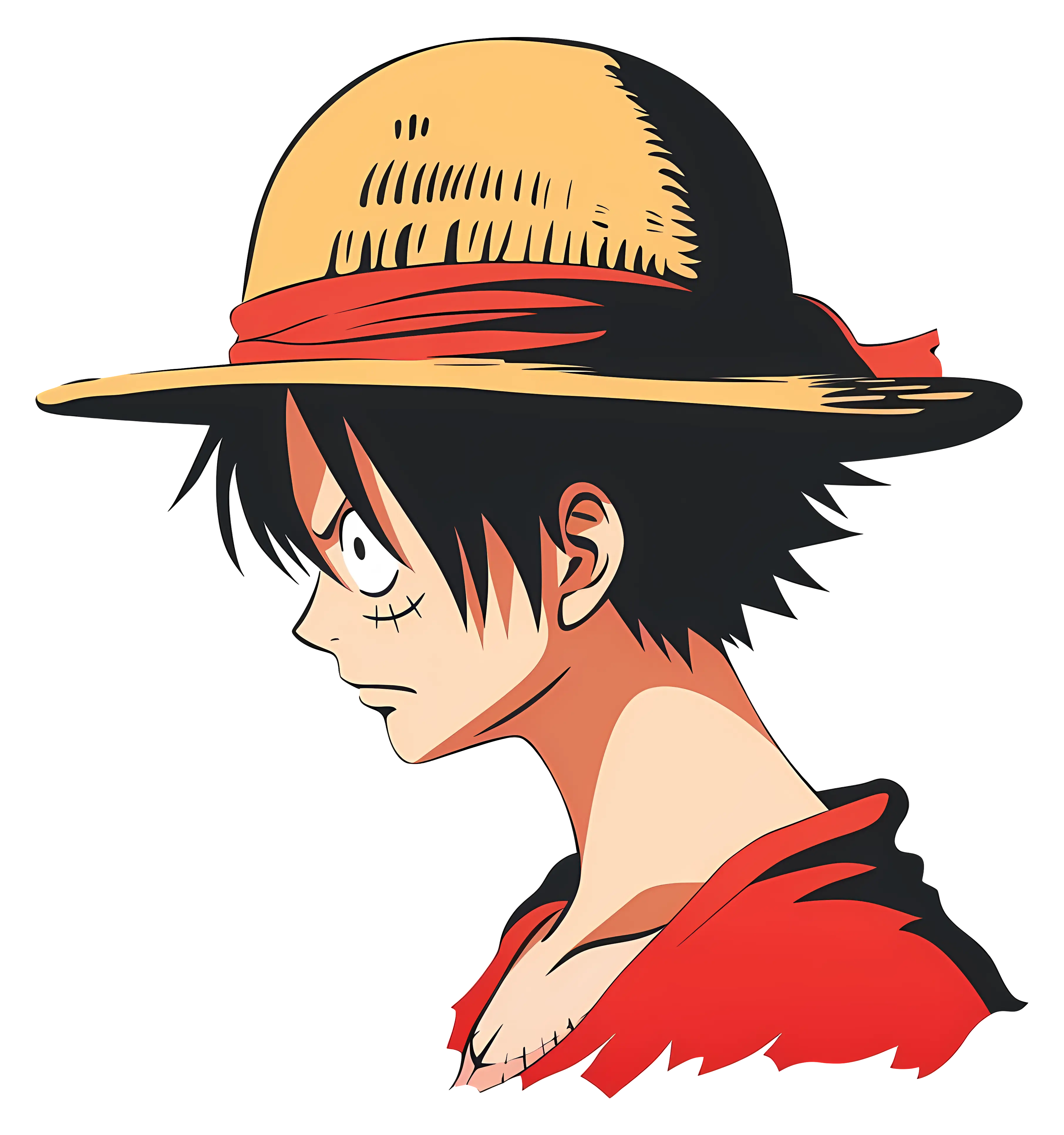 Anime Character with a Straw Hat