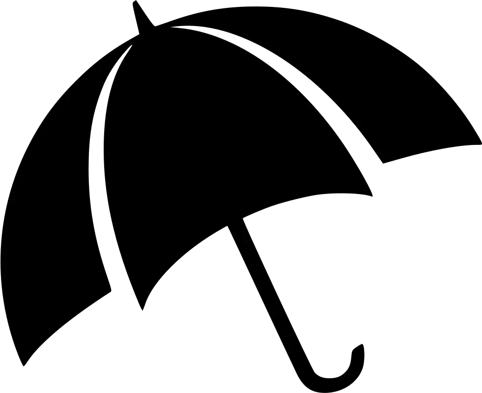 Black Umbrella Silhouette Icon
