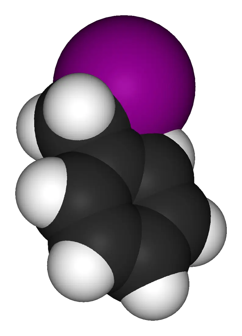 Molecular Structure with Purple Atom