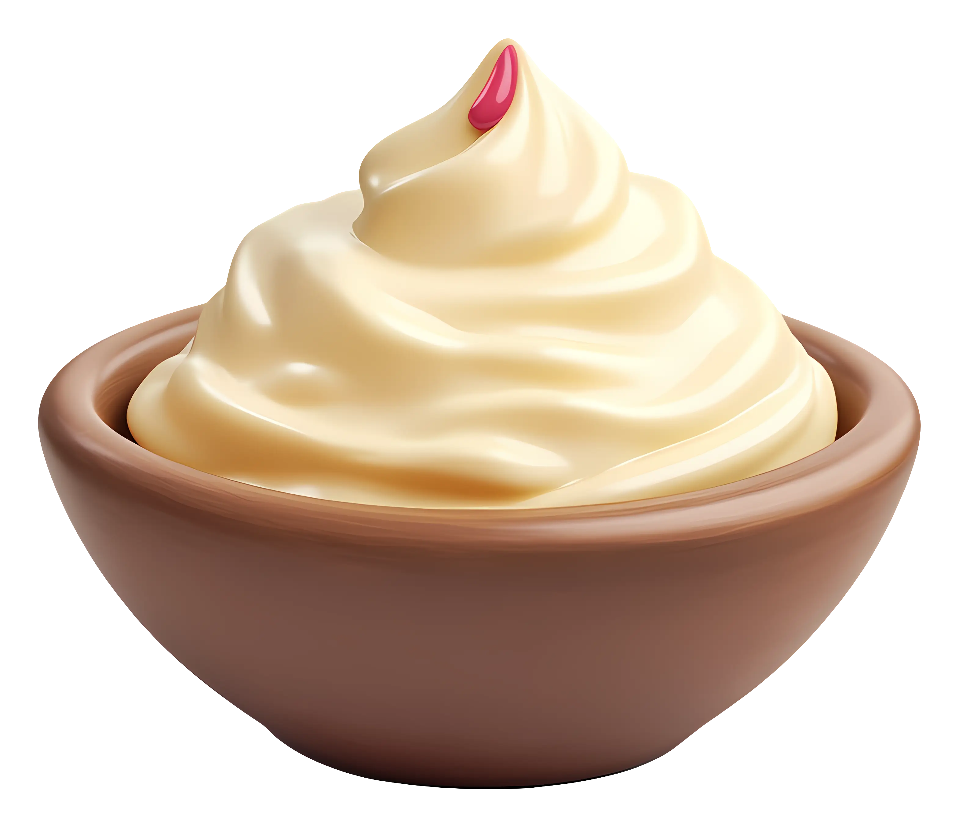 Creamy Swirl in White Bowl