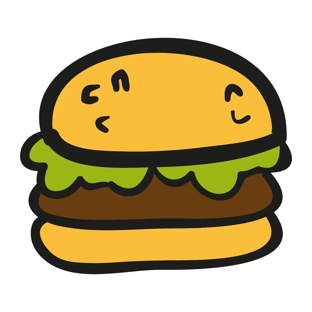 Cartoon Hamburger Illustration
