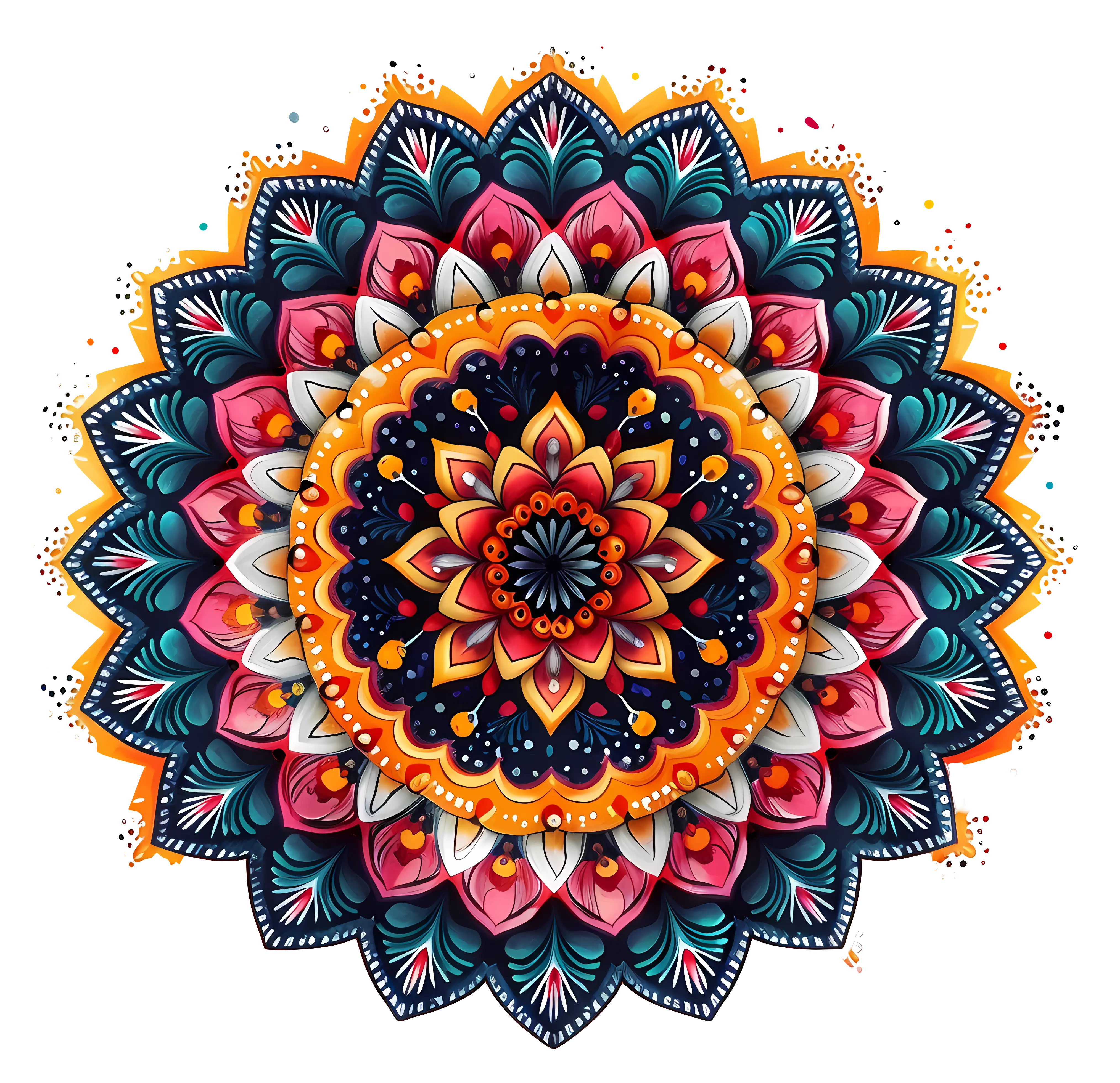 Colorful Mandala Art with Vibrant Details