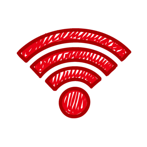 Red WiFi Symbol