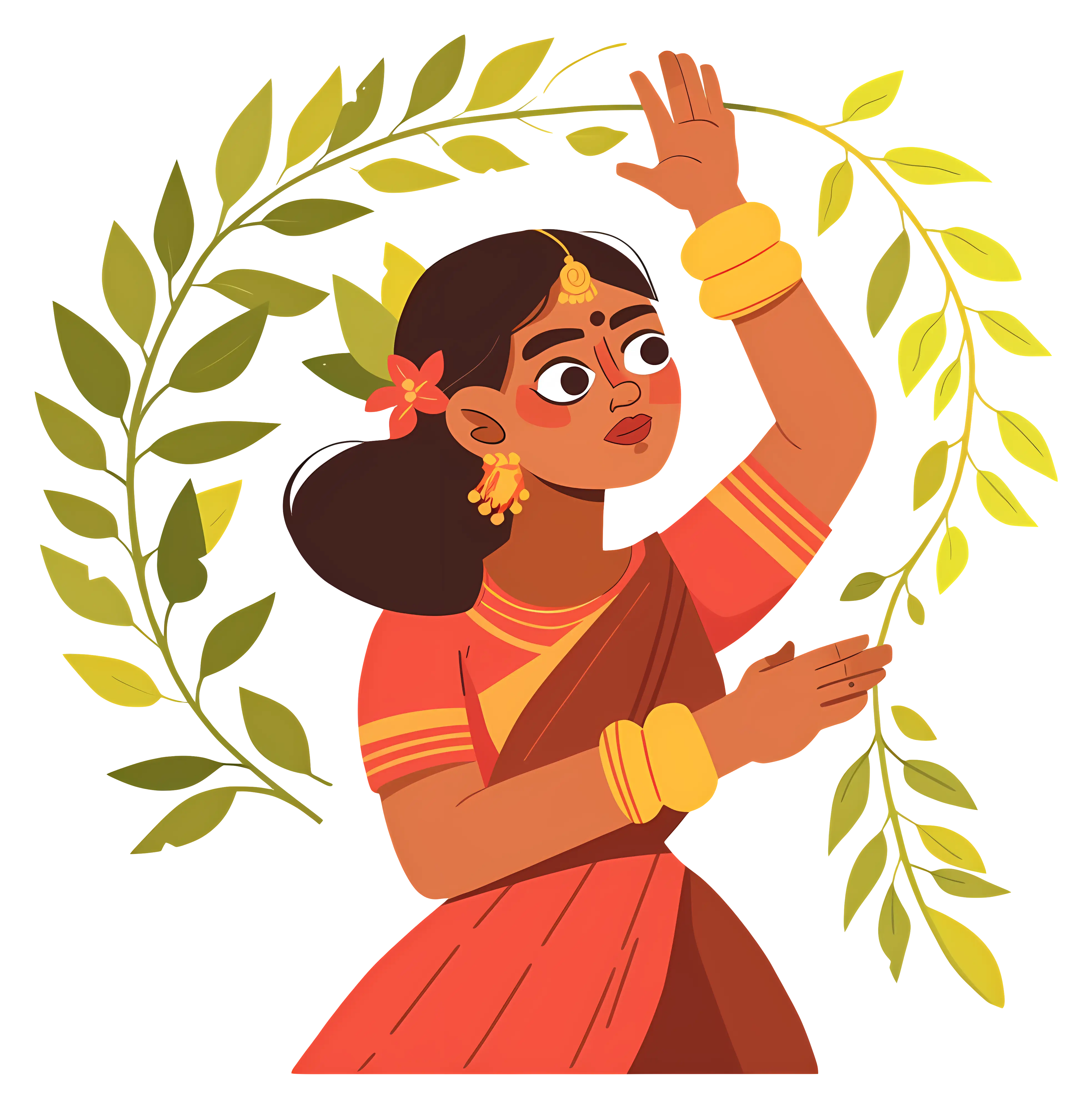 Traditional Dancing Woman