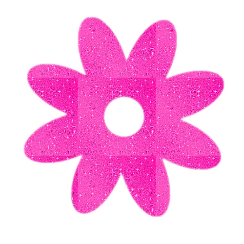 Pink Glitter Flower Decoration