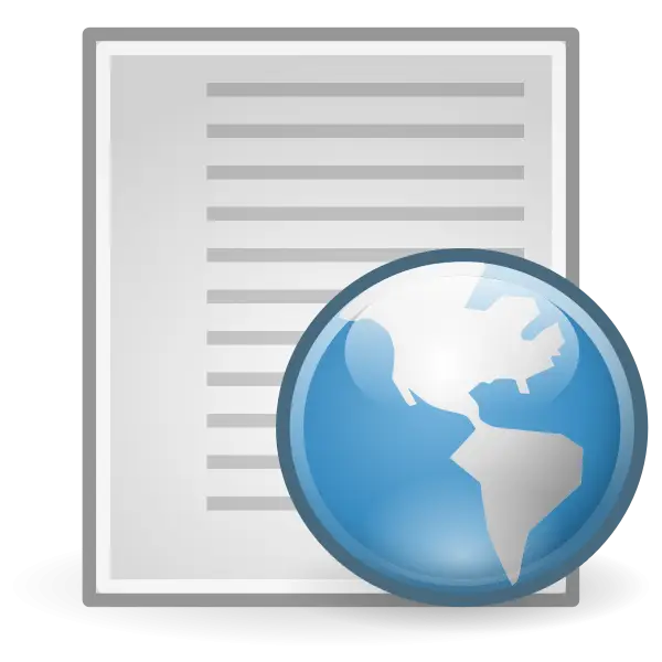 Digital Document Icon with Globe