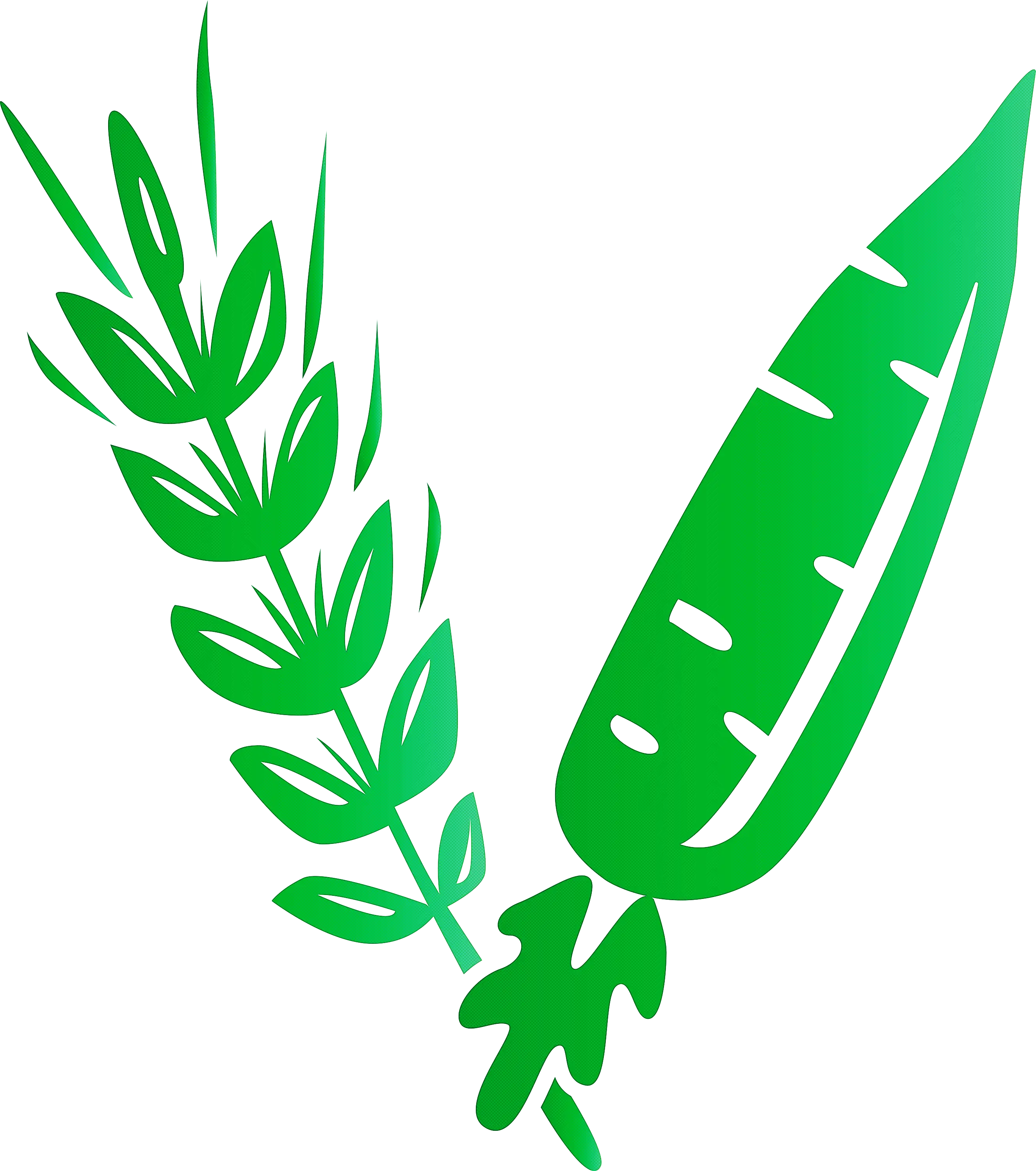 Carrot and Wheat Illustration
