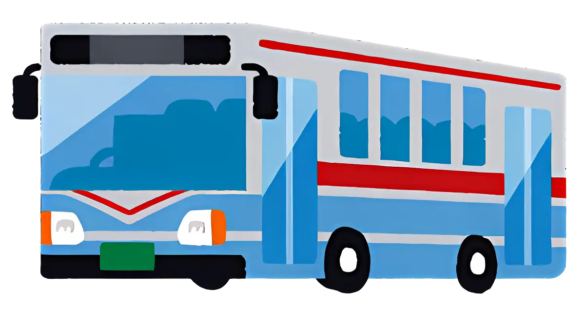 Blue public transport bus