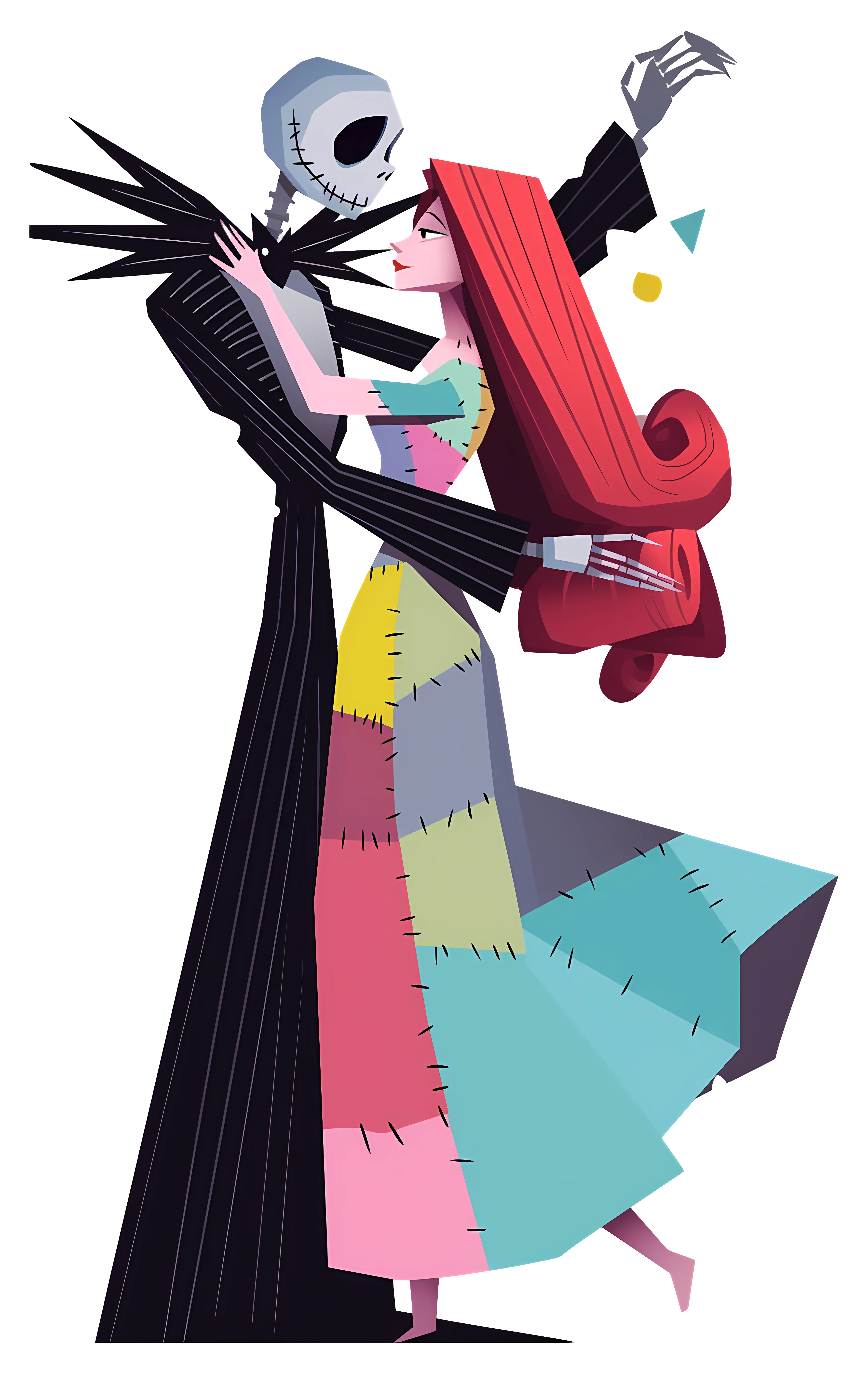 Dancing Skeleton and Girl