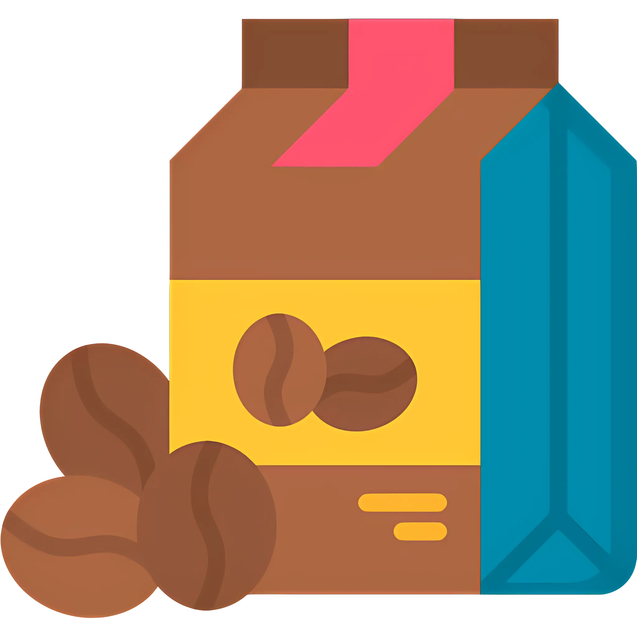Colorful Coffee Bag with Beans