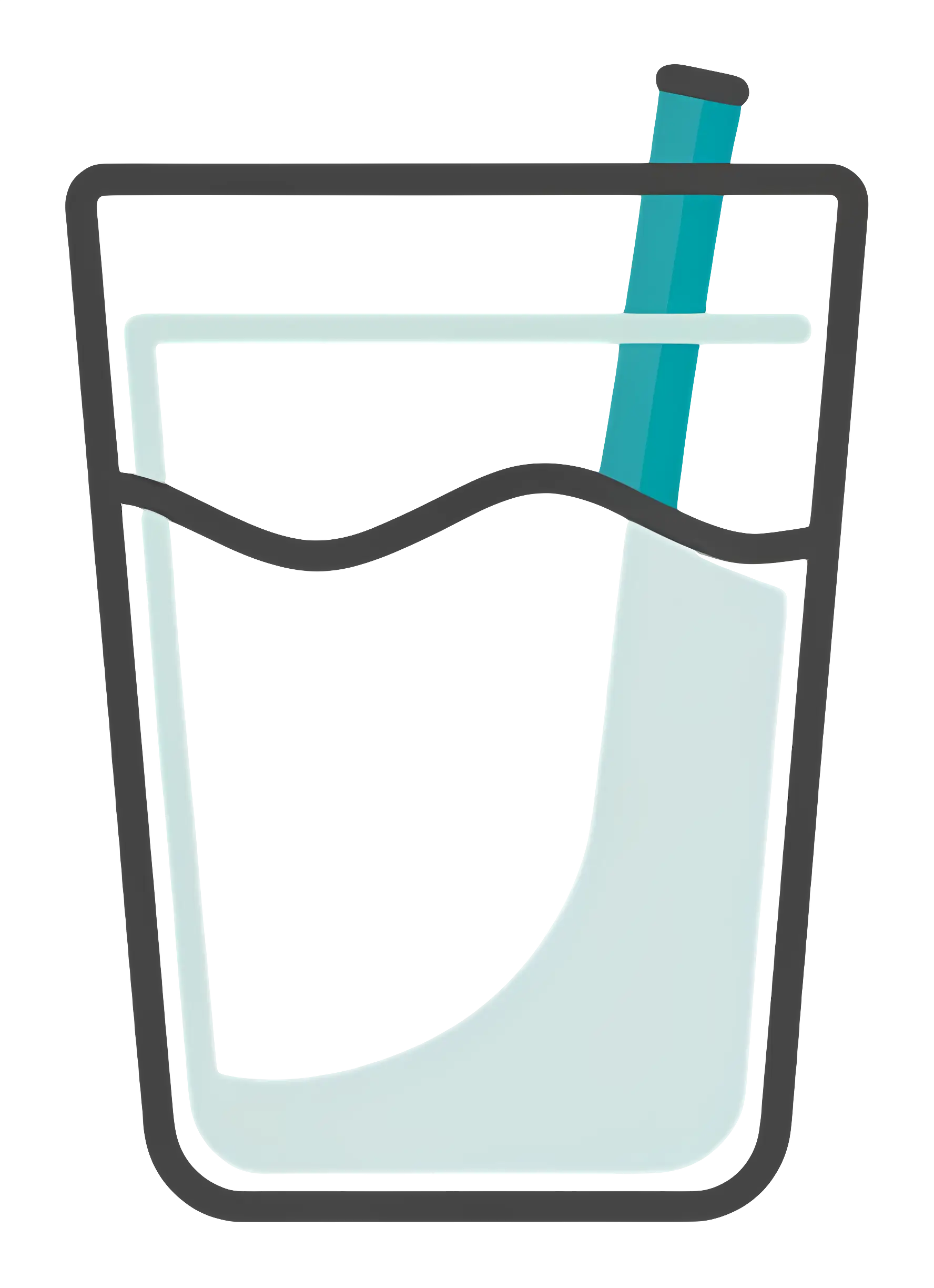 Glass of Milk with Straw