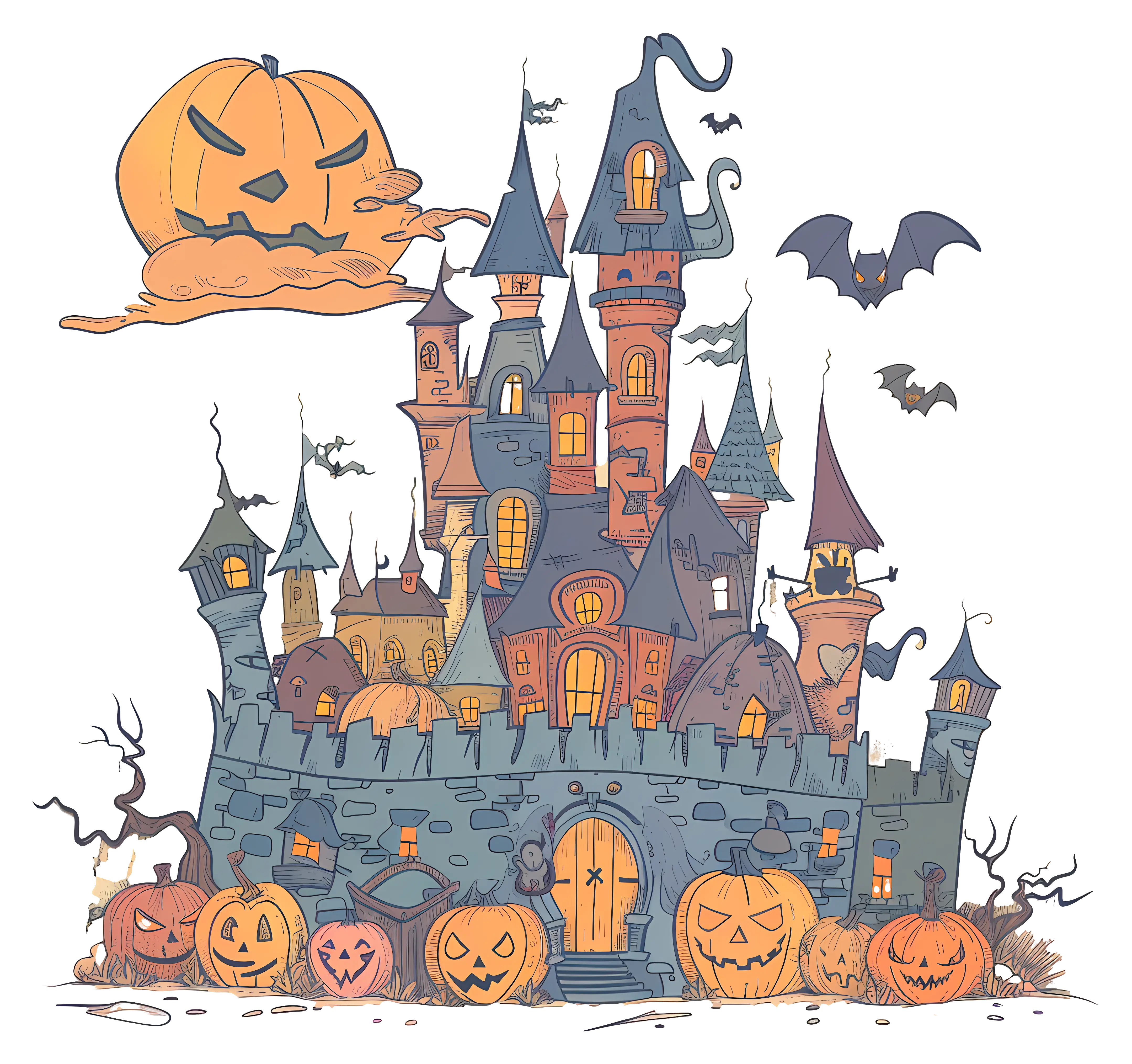 Spooky Haunted Castle for Halloween