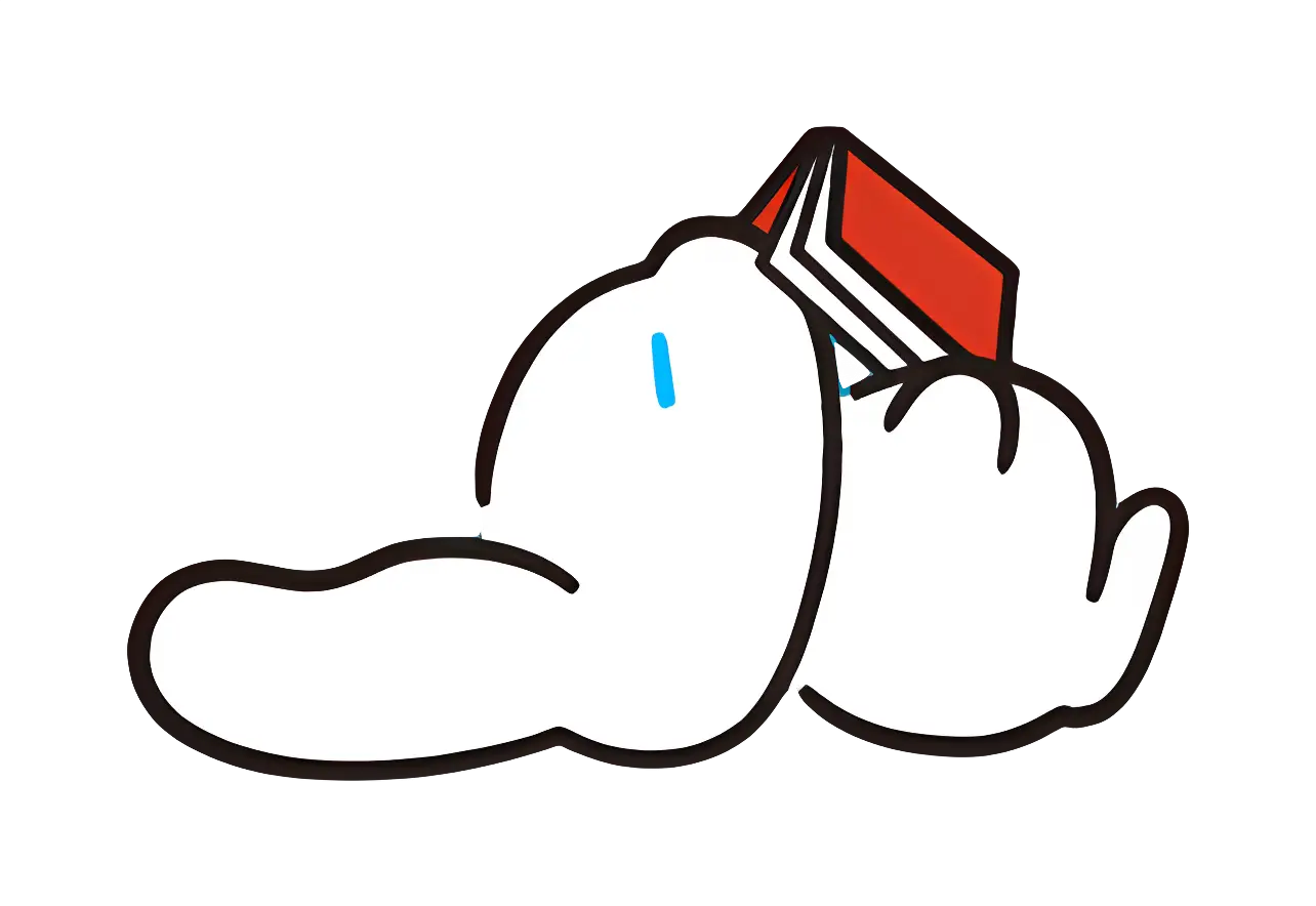 White Character Reading a Book