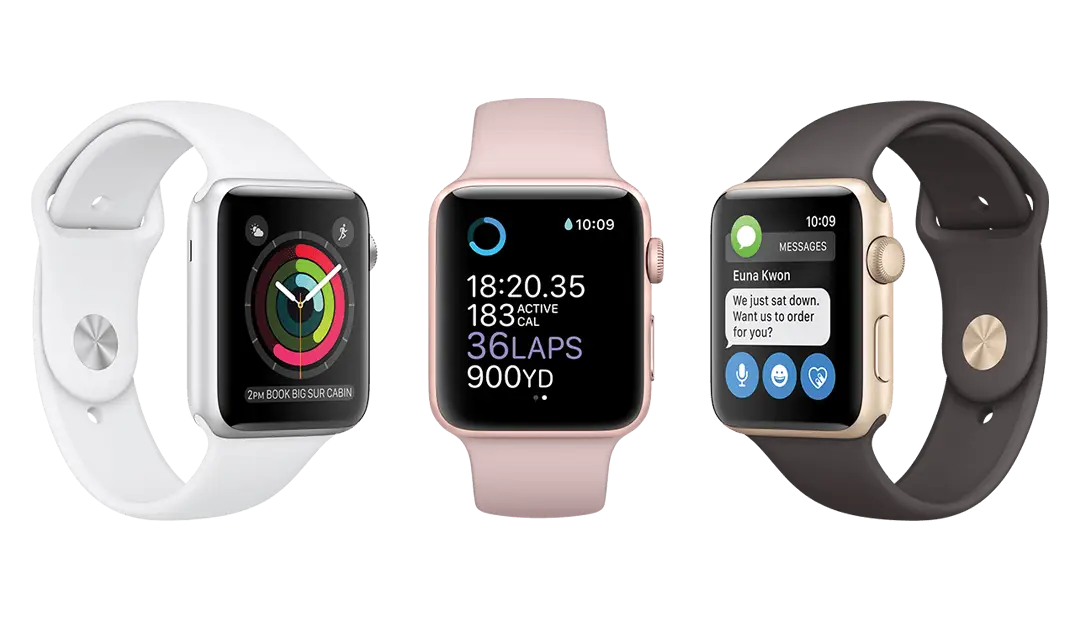 Modern Smartwatches in Different Colors