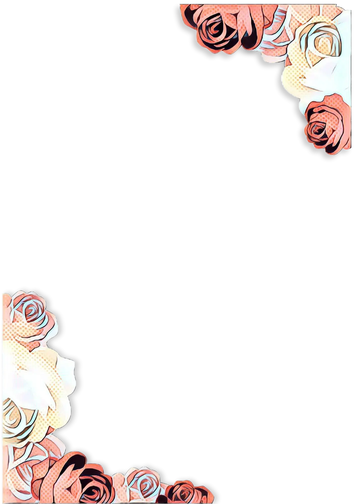 Floral Rose Frame for Decoration