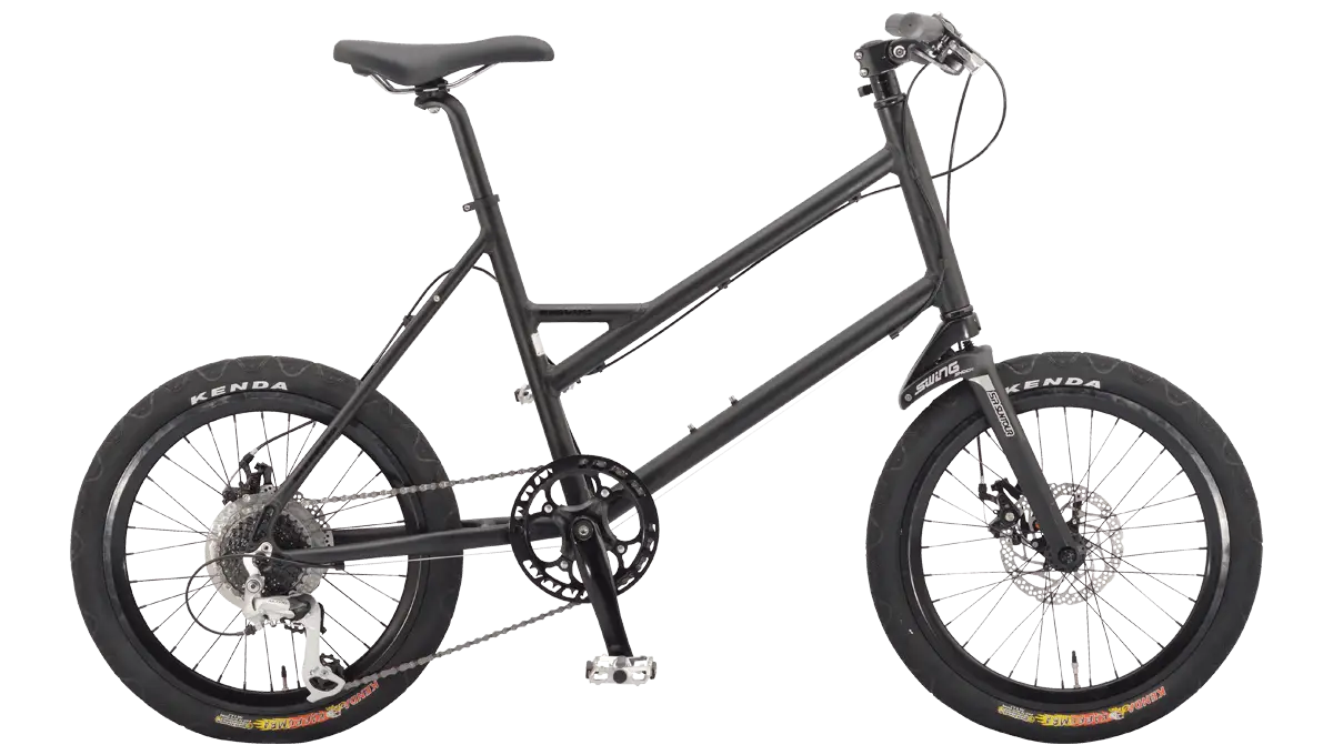 Compact Black Folding Bicycle