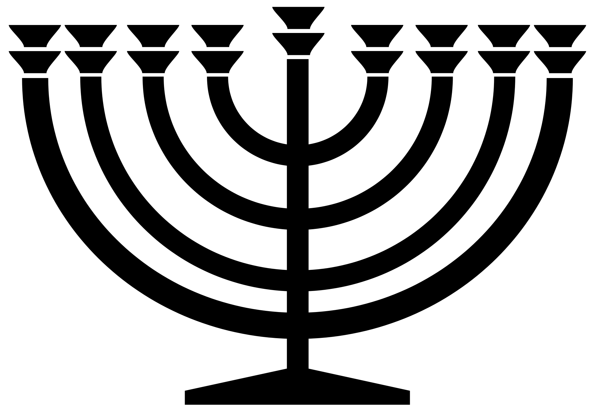 Traditional Menorah Symbol for Hanukkah